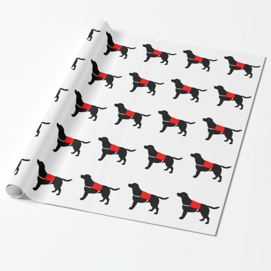 Papier Cadeau Labrador retriever en service (Déroulé)