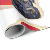 Papier Cadeau Labrador Retriever Heart (Coin rond)