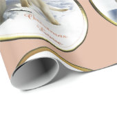 Papier Cadeau Labrador Retriever Puppy Christmas (Coin rond)