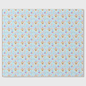 Papier Cadeau Labrador Retriever Wrapping Paper in Blue (Plat)