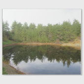 Papier Cadeau Lac de réflexion des pins (Plat)