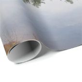 Papier Cadeau Lac de réflexion des pins (Coin rond)