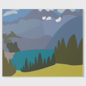 Papier Cadeau Lac des Alpes (Plat)