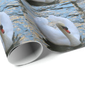 Papier Cadeau Lac swan (Coin rond)
