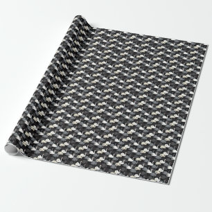 Papier Cadeau Lac Swan vintage : Motif Monotone.