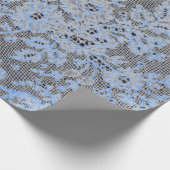 PAPIER CADEAU LACE D'ANCIENNE LACE NOIR ET BLEU CADEAU WRAPPING (Coin)
