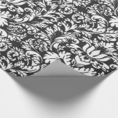 Papier Cadeau Lace noir blanc Damas Brocade (Coin)
