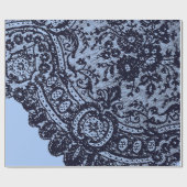 PAPIER CADEAU LACE NOIRE ET CADEAU BLEU DOUCE DOUCE DOUCE DOUCE (Plat)