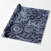 PAPIER CADEAU LACE NOIRE ET CADEAU BLEU DOUCE DOUCE DOUCE DOUCE (Déroulé)
