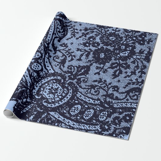 PAPIER CADEAU LACE NOIRE ET CADEAU BLEU DOUCE DOUCE DOUCE DOUCE (Déroulé)
