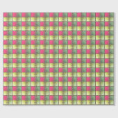 Papier Cadeau lacets de chaussures art de mode rose et vert (Plat)