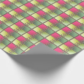 Papier Cadeau lacets de chaussures art de mode rose et vert (Coin)