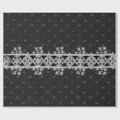 Papier Cadeau lacework line on black background (Plat)