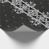 Papier Cadeau lacework line on black background (Coin)