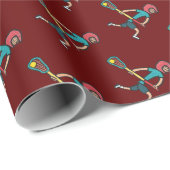 Papier Cadeau Lacrosse (Coin rond)