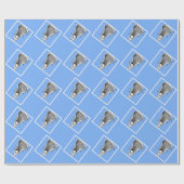 Papier cadeau Lacrosse Bleu Clair (Plat)