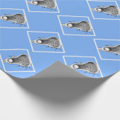 Papier cadeau Lacrosse Bleu Clair (Coin)