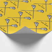 Papier Cadeau Lacrosse cadeau jaune (Coin)