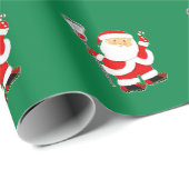 Papier Cadeau Lacrosse Noël (Coin rond)