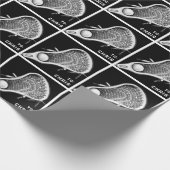 Papier cadeau Lacrosse personnalisé (Coin)