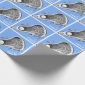 Papier cadeau Lacrosse personnalisé (Coin)