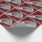 Papier cadeau Lacrosse personnalisé (Coin)