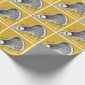 Papier cadeau Lacrosse personnalisé (Coin)