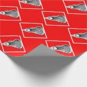 Papier cadeau Lacrosse Rouge (Coin)