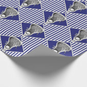 Papier cadeau Lacrosse Sports Blue (Coin)