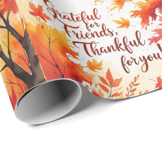 Papier Cadeau L'action d'automne (Coin rond)