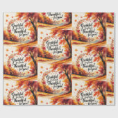 Papier Cadeau L'action d'automne (Plat)