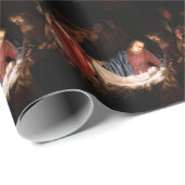 Papier Cadeau L'Adoration des bergers par Honthorst (Coin rond)