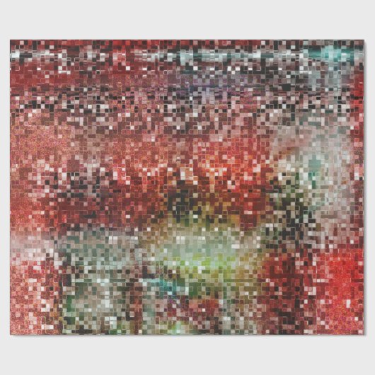 Papier Cadeau Ladrilho vermelho manchado com tinta spray (Plat)