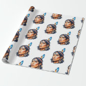 Papier Cadeau Lady amérindienne (Déroulé)