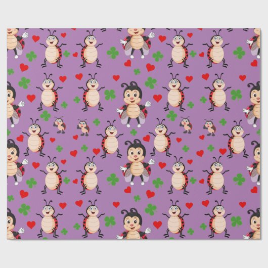 Papier Cadeau Lady Bugs (Plat)
