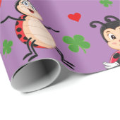 Papier Cadeau Lady Bugs (Coin rond)