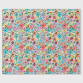 Papier Cadeau Lady Bugs et Flowers (Plat)