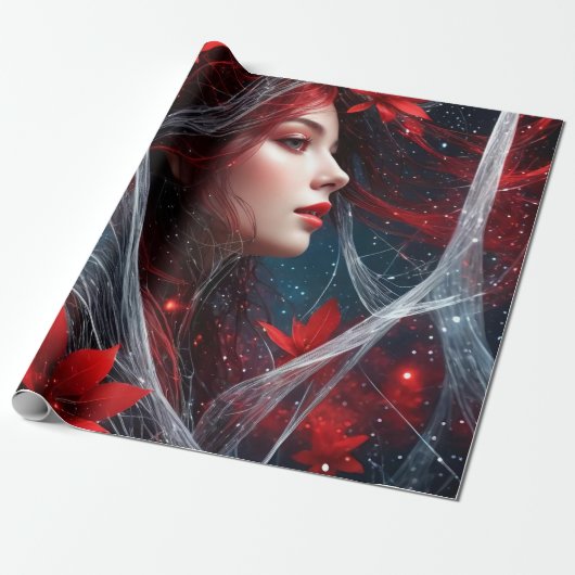 Papier Cadeau Lady Christmas (Déroulé)