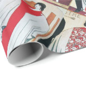 PAPIER CADEAU LADY IN THE MIRROR, ART DÉCO BEAUTY MODE (Coin rond)