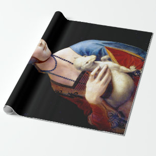 Papier Cadeau Lady Léonard de Vinci avec une mine