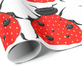 Papier Cadeau Ladybug fraise (Coin rond)