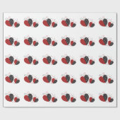 Papier Cadeau Ladybug Heart mignon (Plat)