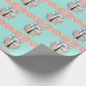 Papier Cadeau Ladybug roses et violon mignon floral (Coin)