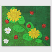 Papier Cadeau Ladybug Whimsey 3D Folk Art (Plat)