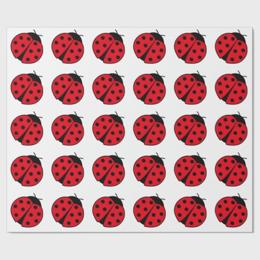 Papier Cadeau Ladybugs (Plat)