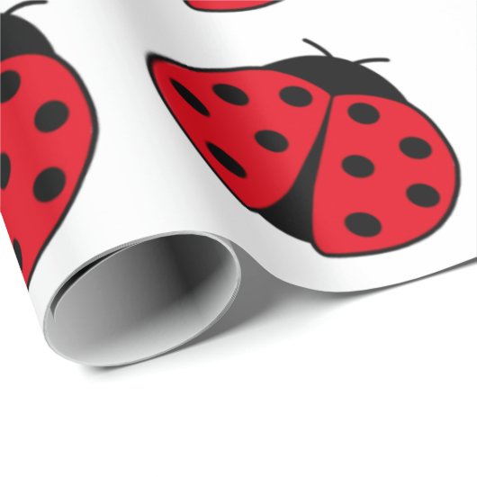Papier Cadeau Ladybugs (Coin rond)