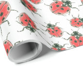 Papier Cadeau Ladybugs (Coin rond)