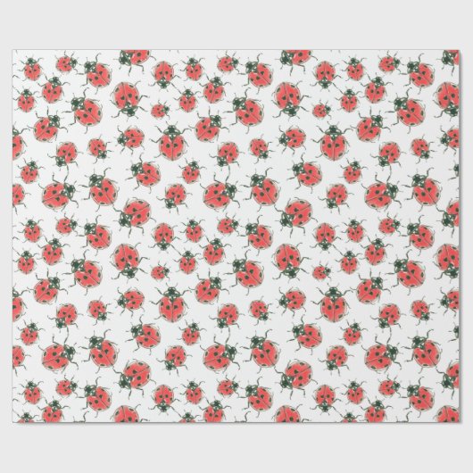 Papier Cadeau Ladybugs (Plat)