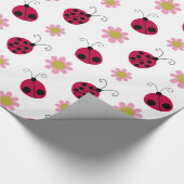 Papier Cadeau Ladybugs et fleurs (Coin)