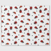 Papier Cadeau Ladybugs et Ladybirds Pois (Plat)
